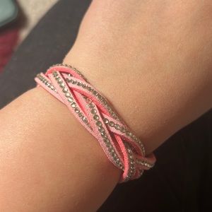 NWOT Paparazzi Pink braided gem bracelets